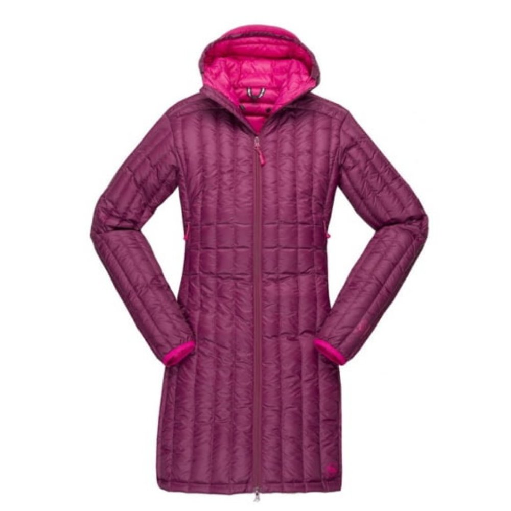 NWT Big Agnes Long Draw Down Parka in Purple Potion, Size Large